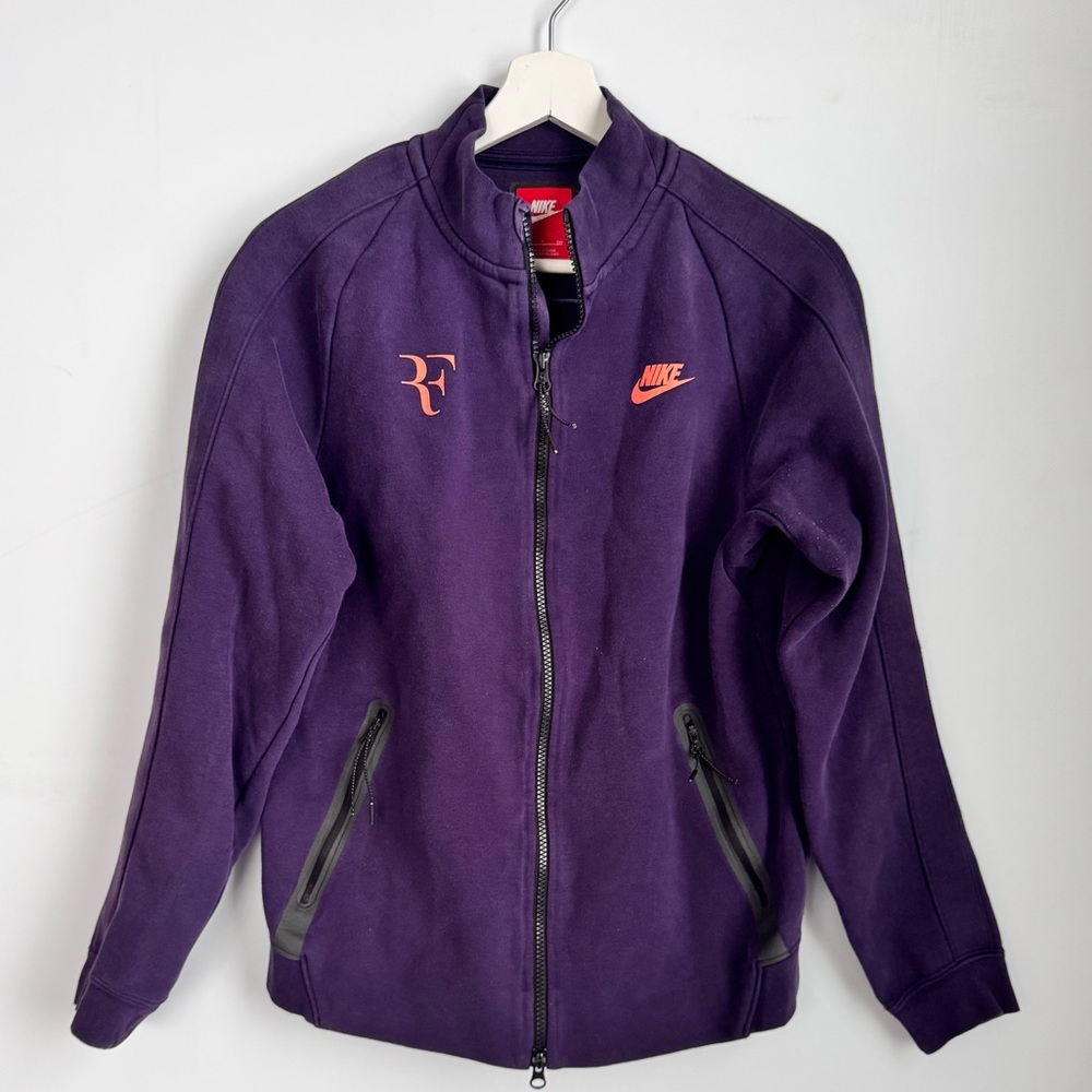 Nike Roger Federer RF Tennis Full Zip Purple and Orange Jacket Men’s Sz Small